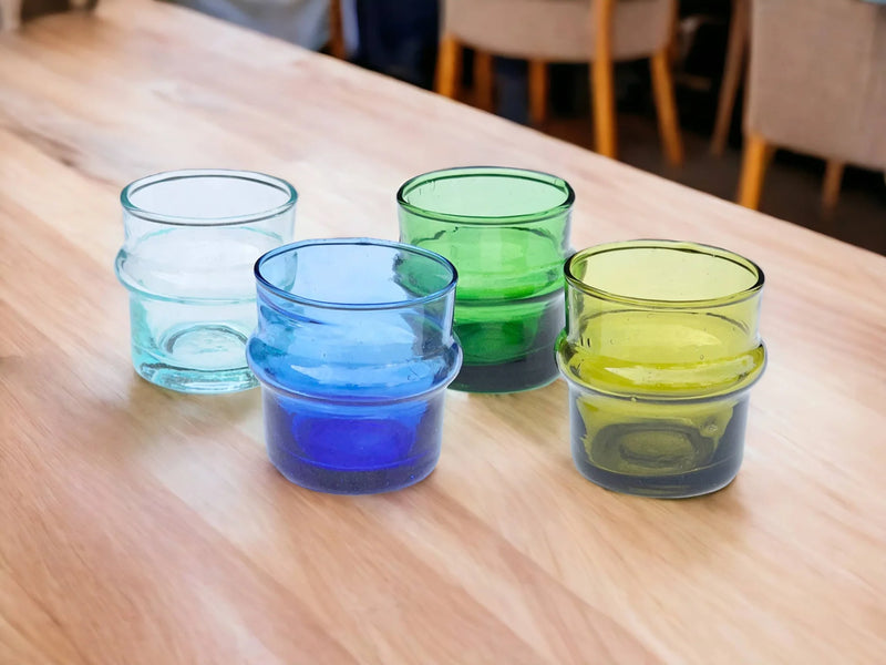 Hand-Blown Recycled Glass Candle  Holders