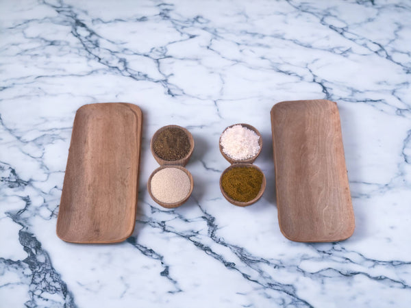 Mini Walnut Spice Bowls Set Of Six, Wooden Spice Bowls, Spice Sevring Bowl, Spice Gift, Traditional Spice Bowl,