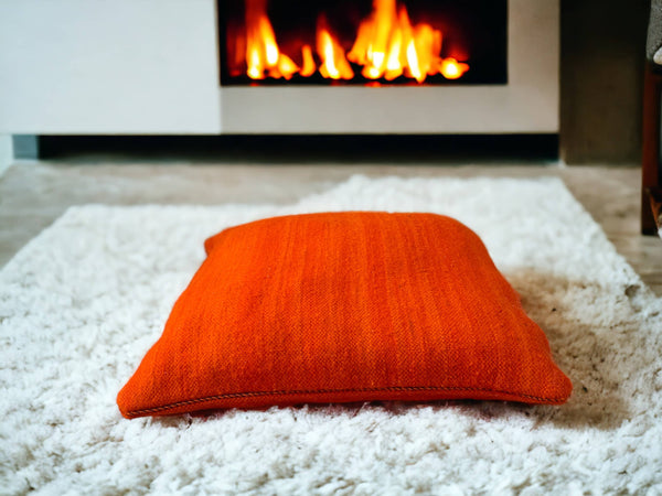 Artisan-Crafted Moroccan Handwoven Kilim Pillow and Berber Style Cushion, Perfect for Boho-Inspired Cozy Home Decor with Moroccan Handmade Wool Touch.