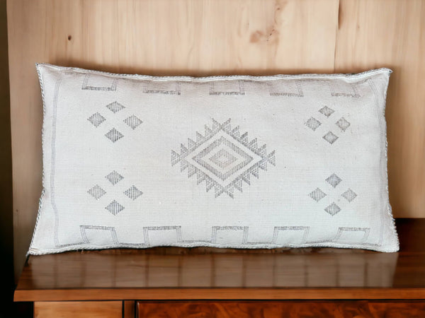 Moroccan Cactus Lumbar, Sabra Silk, Berber Cushion -  Sofa Pillow, Bohemian Style Cushion Cover