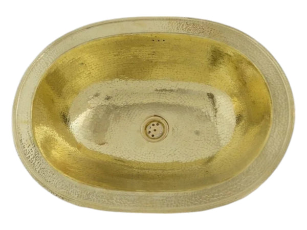 Handcrafted Moroccan Brass Drop-In Bathroom Sink