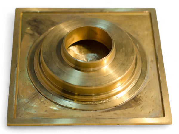 Engraved Solid Brass Floor Drain - Elegant Square Shower Drain