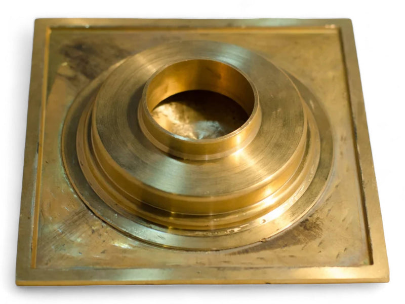 Engraved Solid Brass Floor Drain - Elegant Square Shower Drain