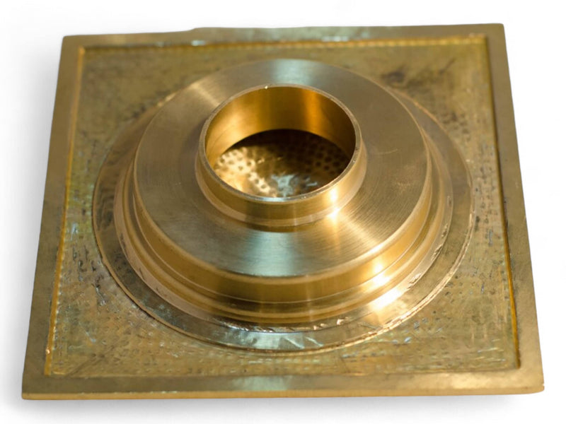 Hammered Solid Brass Floor Drain Cover - Elegant Square Shower Drain