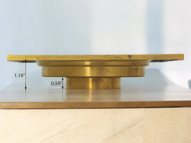 Engraved Solid Brass Floor Drain - Elegant Square Shower Drain