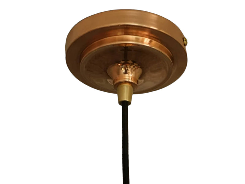 Oxidized Copper Pendant Light - Dome Ceiling Light Fixture for Kitchen Island & Dining Room